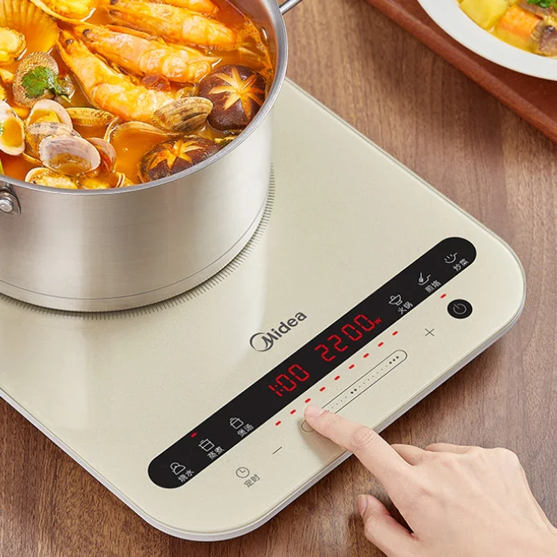 Ultra Thin Induction Cooker 42mm Slim Body 2200W Power Small Home Electric Cooktop Hotpot Electromagnetic Stove fogão de indução