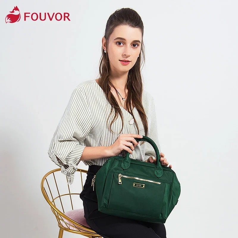 

Fouvor tote women 2025 fashion Large Capacity Casual travel Canvas shoulder bag Oxford waterproof Nylon handbag Ladies 6006-01