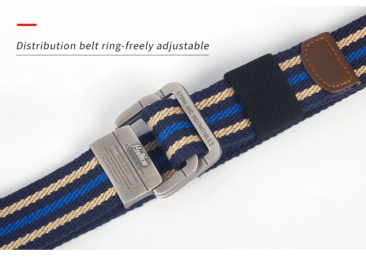 Canvas Belt, Men's Belt, Alloy Double Loop Buckle, Korean Fashion Denim, Teenage Student Pants Belt, Women's Belt