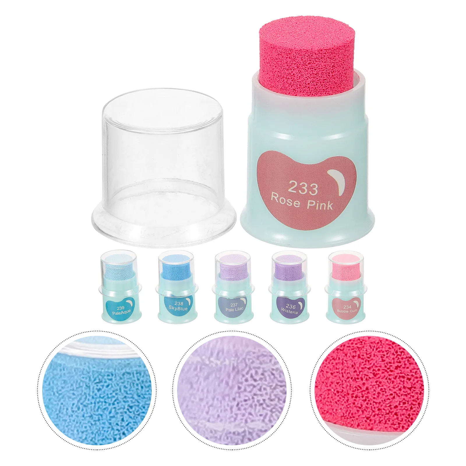 6Pcs Finger Ink Pad Colorful Washable Inkpads for Painting DIY Graffiti Sponge Craft Ink Pad Sets for Finger Painting Creative
