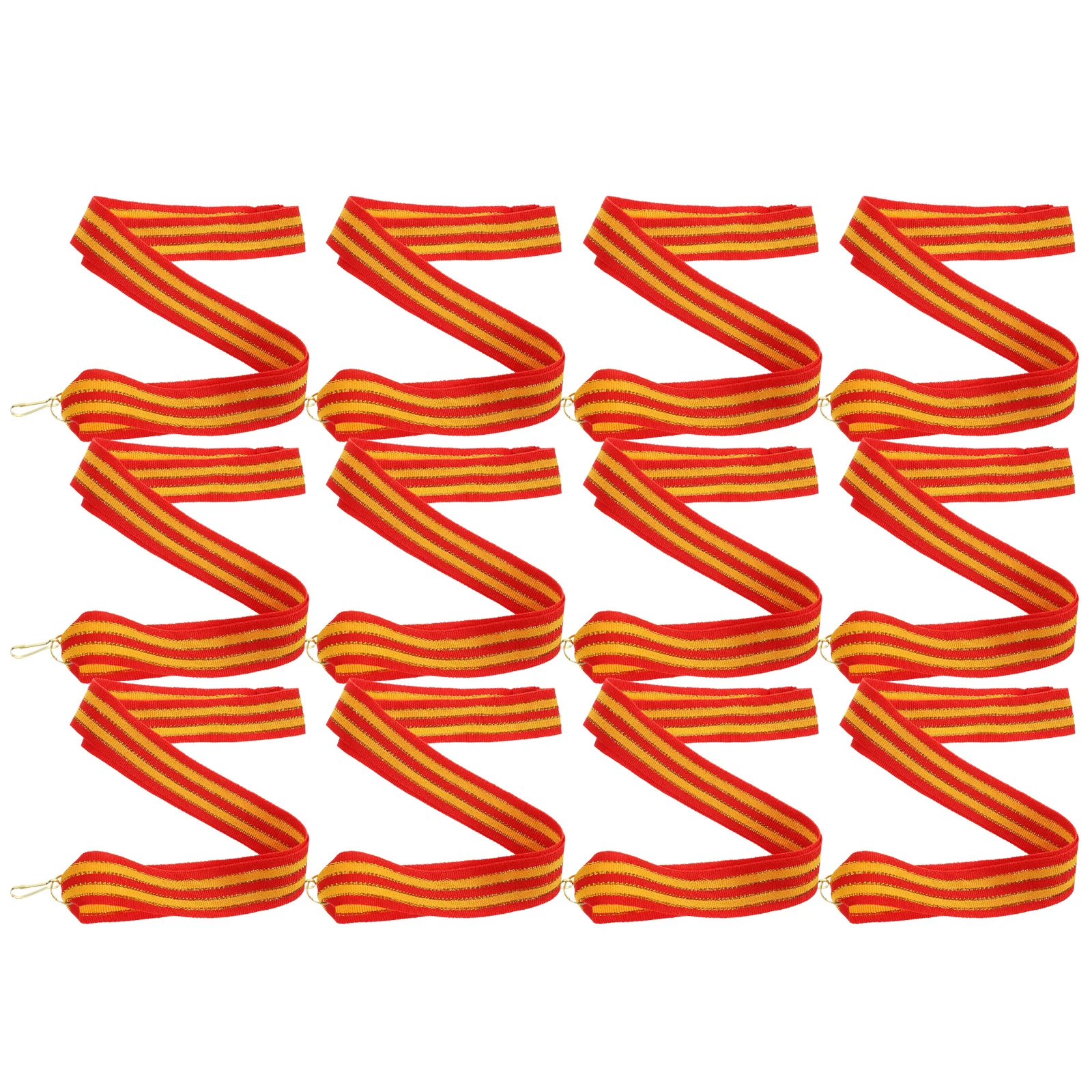 

12pcs Medal Triangle Hook Sports Meeting Award Lanyard Competition Neck Ribbon Multi Function Medal