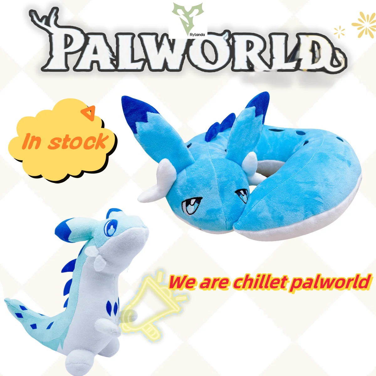 New Palworld Plush Toys Kawaii Soft Chillet Palworld Toy Stuffed Game Doll Plush Neck Pillow Napping Artifact Home Decoration