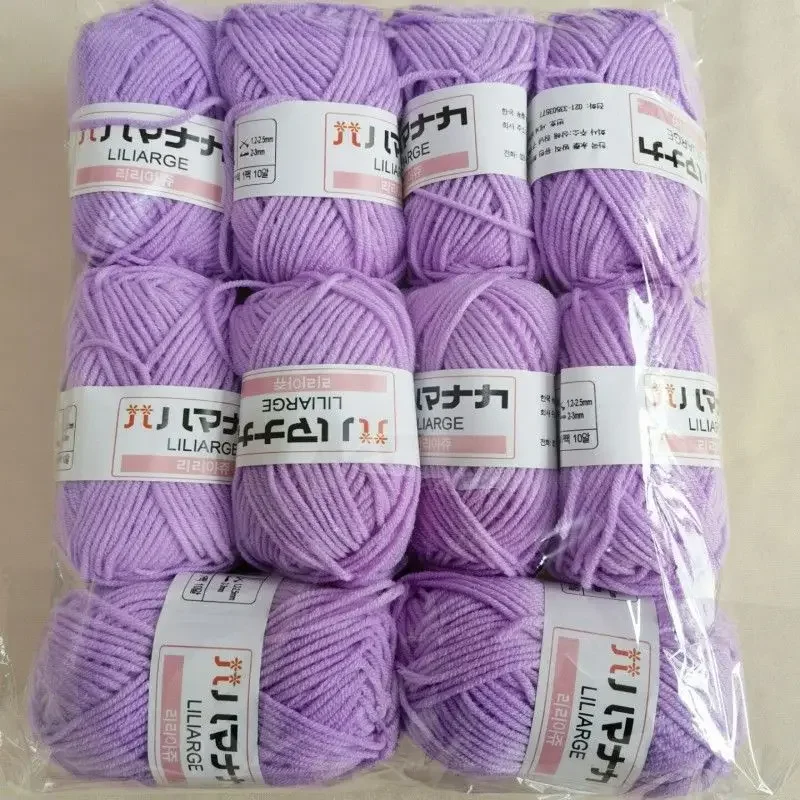 10pc Milk Sweet Soft Baby Cotton Knitting Wool Thick Fiber Yarn Velvet Hand Thread for Knitting Wool Crochet Yarn for DIY Sweate