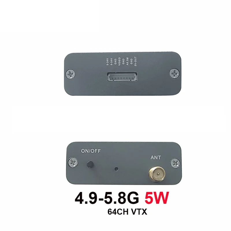 

FEDI-4.9-5.8G 5W VTX 64CH FPV Video Transmitter 25Mw/5W High Power Adjustable For FPV Long Rang RC Drone