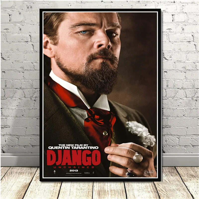ملصق ومطبوعات لكوينتن تارانتينو دانجو ، فيلم فيلم كلاسيكي غير مشدود ، لوحة فنية ، صور جدارية لغرفة المعيشة ، ديكور المنزل #3