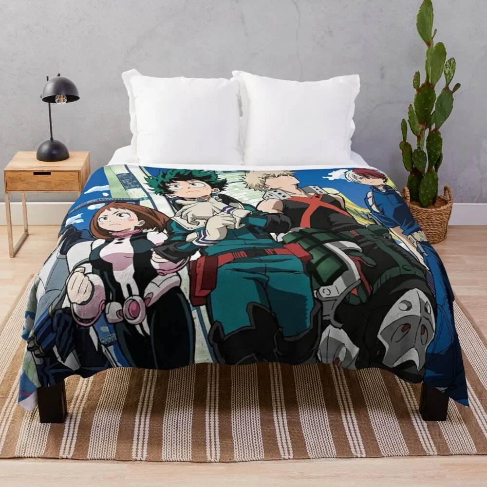 

My Heroes Academia Throw Blanket Polar Bed Decorative Sofas Cute Plaid Blankets