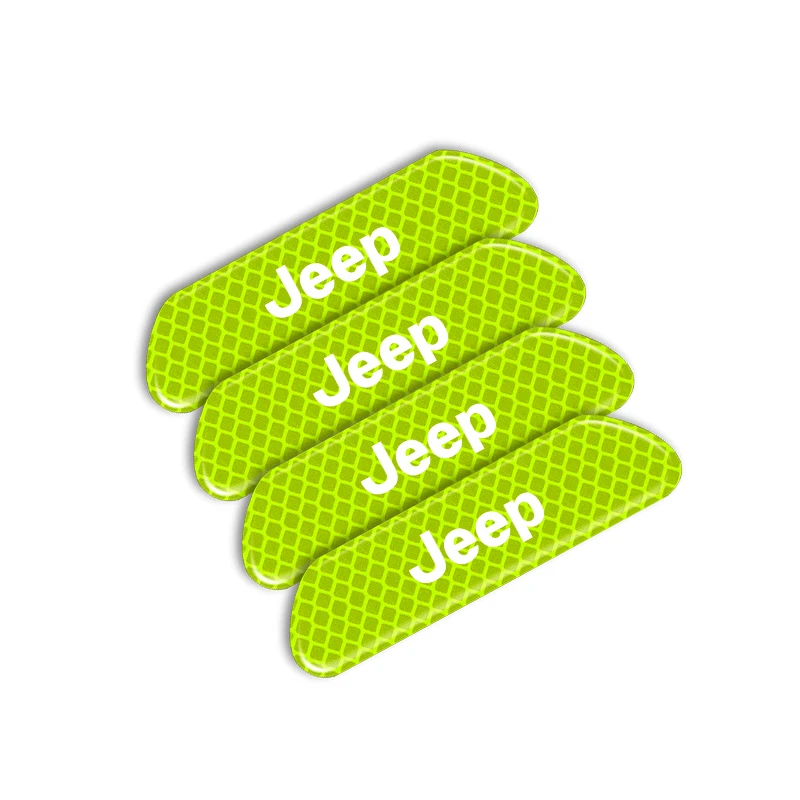4PCS/set Car Reflective Strips Warning Stickers Badge For Jeep Gladiator Grand Cherokee Compass Accessory Renegade Wrangler JL