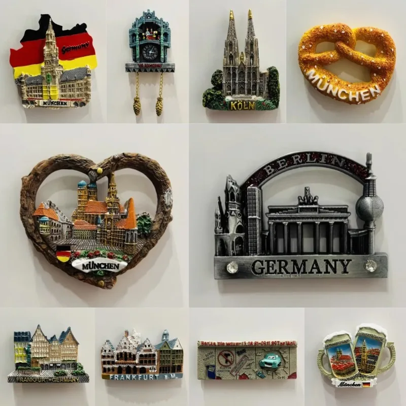 

Germany Souvenirs Schwarzwald Schloss Fridge Magnets Neuschwanstein Munich Berlin Frankfurt Kölner Dom Heidelberg Fridge Sticker