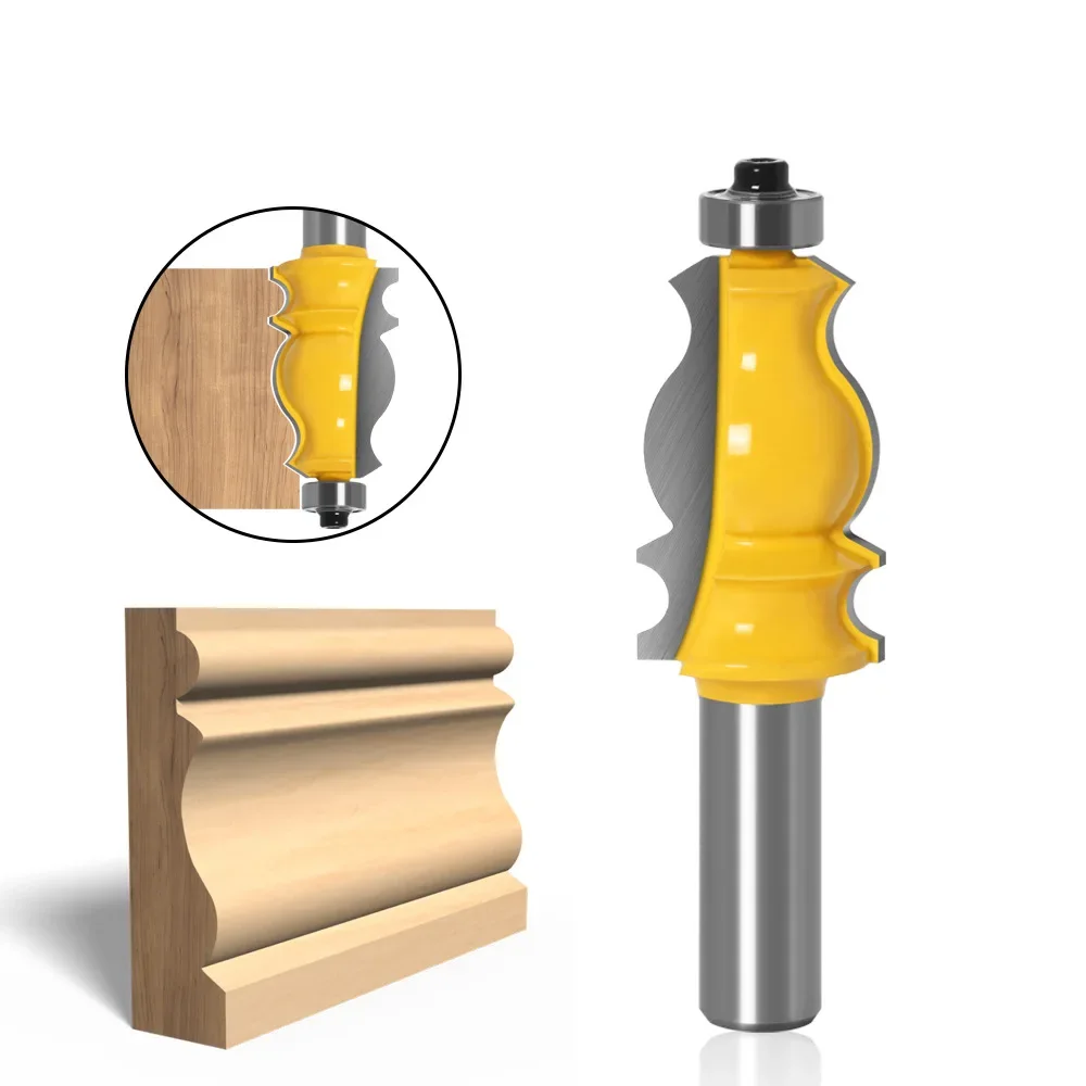 

1PC 1/2" 12.7MM Shank Milling Cutter Wood Carving Architectural Molding Router Bit Woodwork Tenon Cutter for Woodworking Tools
