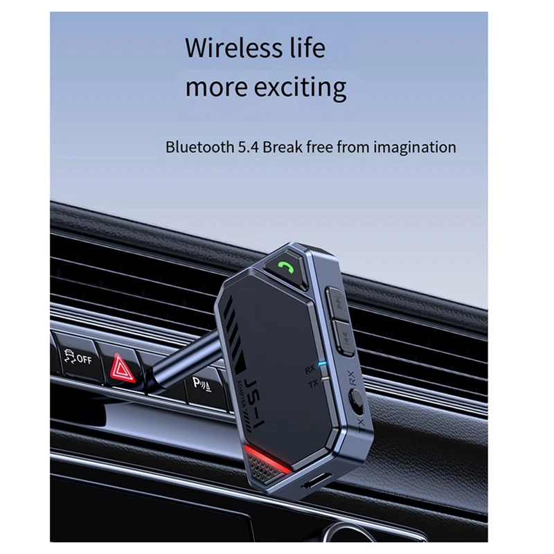 Adaptador transmisor y receptor Bluetooth 5,4 para avión, reproductor MP3 auxiliar de 3,5 MM, adaptador de Audio HIFI para PC, TV, coche, altavoz doméstico