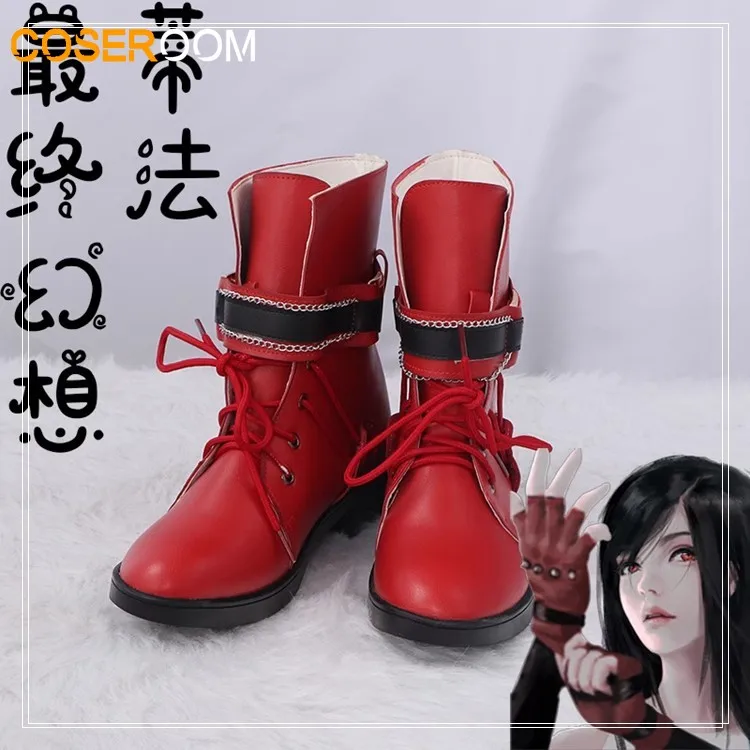 

FF VII Tifa Cosplay Boots Comic Anime Halloween Party Game Cosplay Shoes Prop