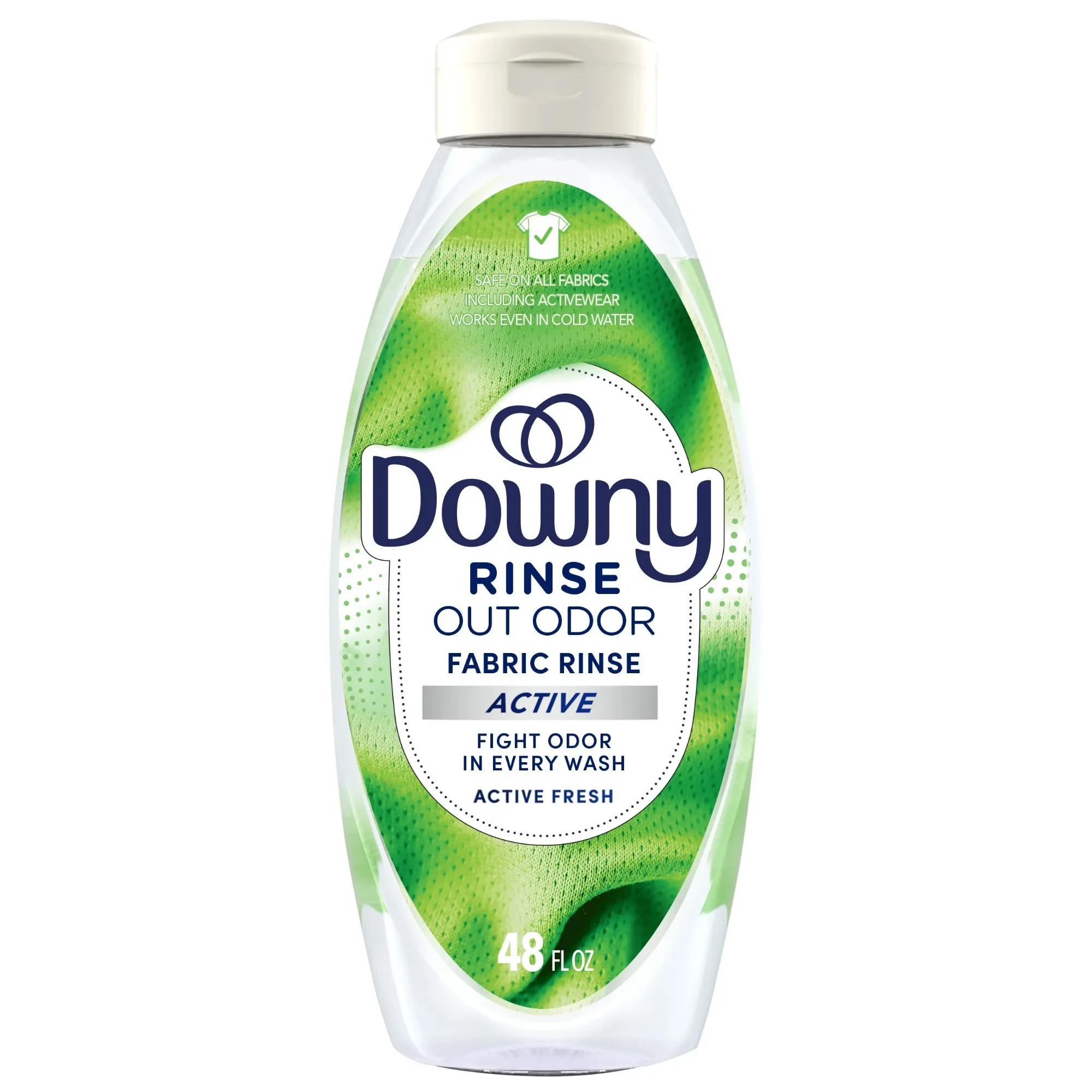 

Средство для удаления запаха и смягчающее средство для полоскания ткани, активный свежий аромат, 48 жидких унций