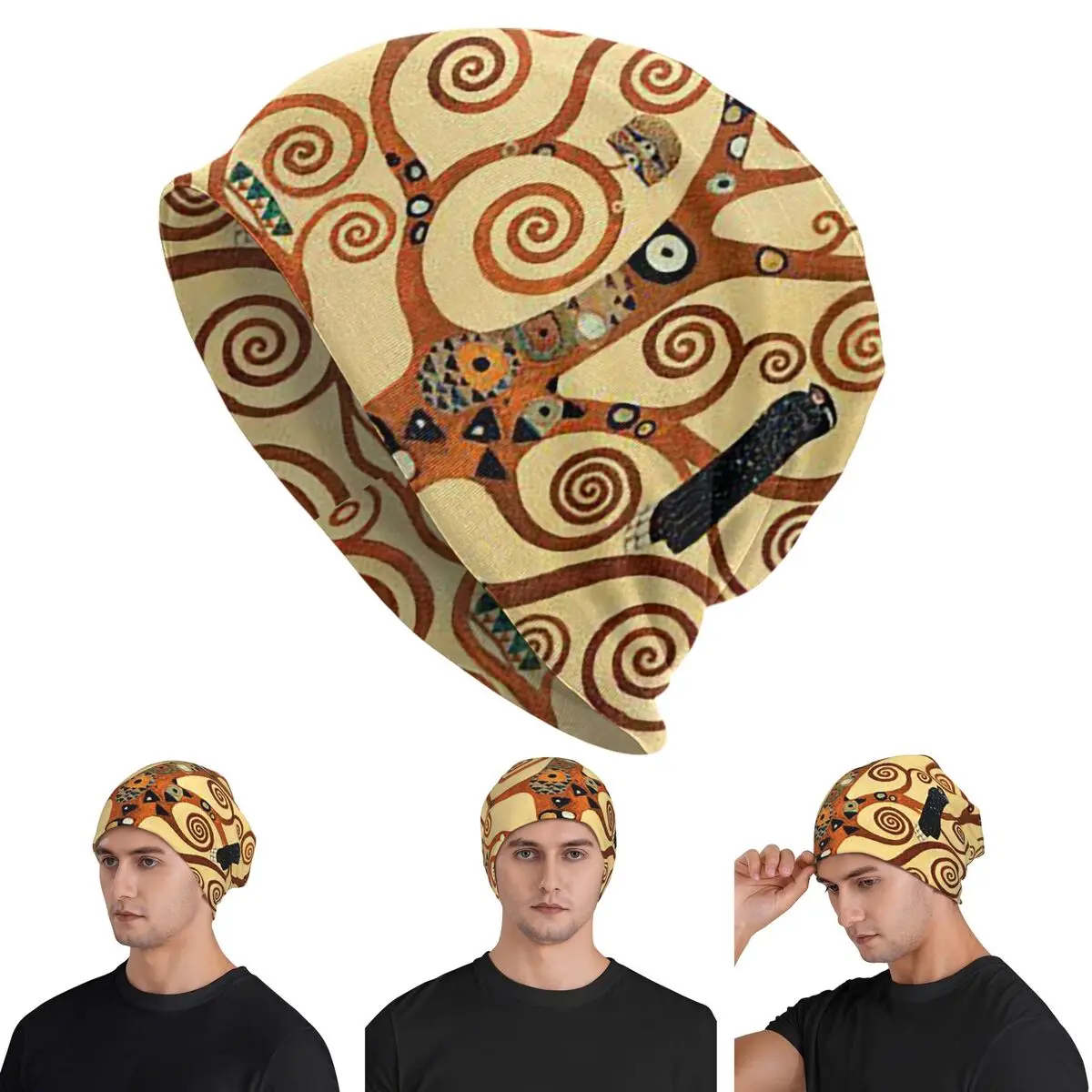 Tree Of Life Stoclet Frieze Gustav Klimt  Men Women Adult Beanies Caps Knitting Bonnet Hat Warm  Autumn Winter  Skullies Hats
