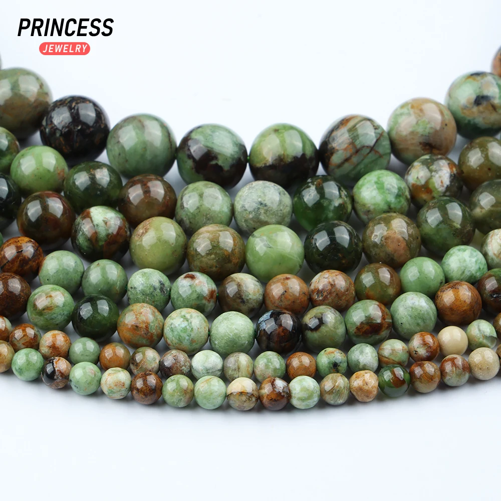 A++ Natural Australia Green Opal 6 8 10mm Loose Beads for Jewelry Making Bracelet Necklace Wholesale Stone Beads DIY Accessories