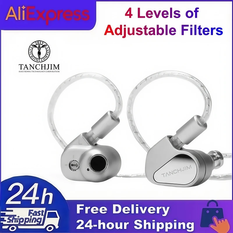 

Tanchjim 4U Dual-Chamber DMT-4 LCP Diaphragm Dynamic Driver HIFI in-Ear Wired Earphone with 4 Levels of Adjustable Filters