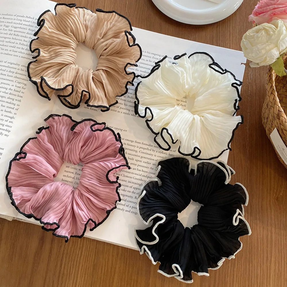 

RIBBON BOWS 1Pc Hair Rope Korean High-end Loop Ins Pleated Hairband Women Hair Accessories Hair Tie Female Scrunchie Headpiece