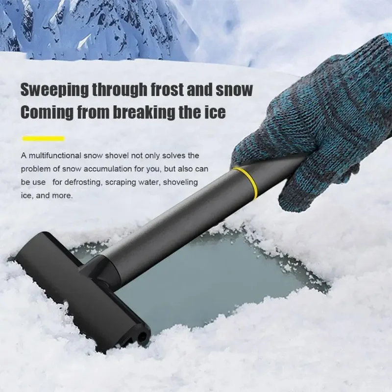 Snow Shovel Multi-functional Durable Auto Snow Remover Cleaner Aluminum Alloy Window Glass Defroster Car Window Ice Scraper New