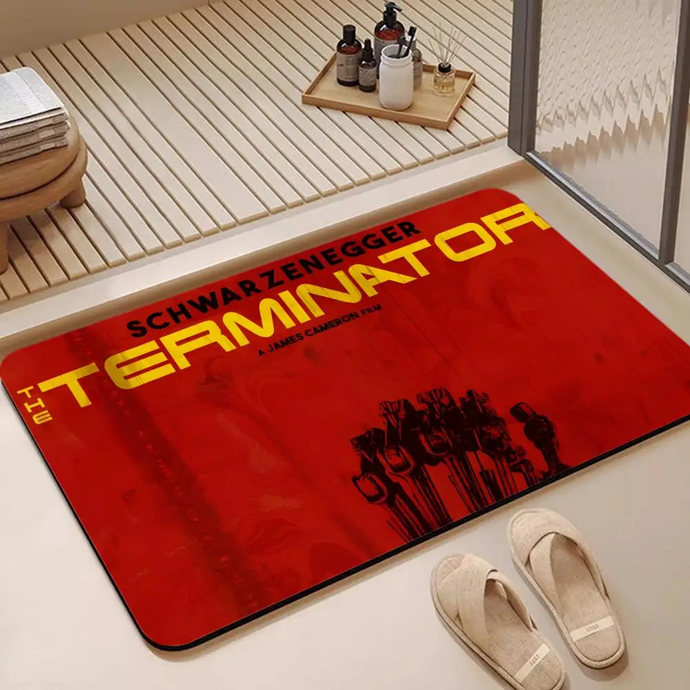 Floor Mat Diatomite Bath Mat, Quick Dry, Absorbent, Multi-Scene Mat Movie The T-Terminator