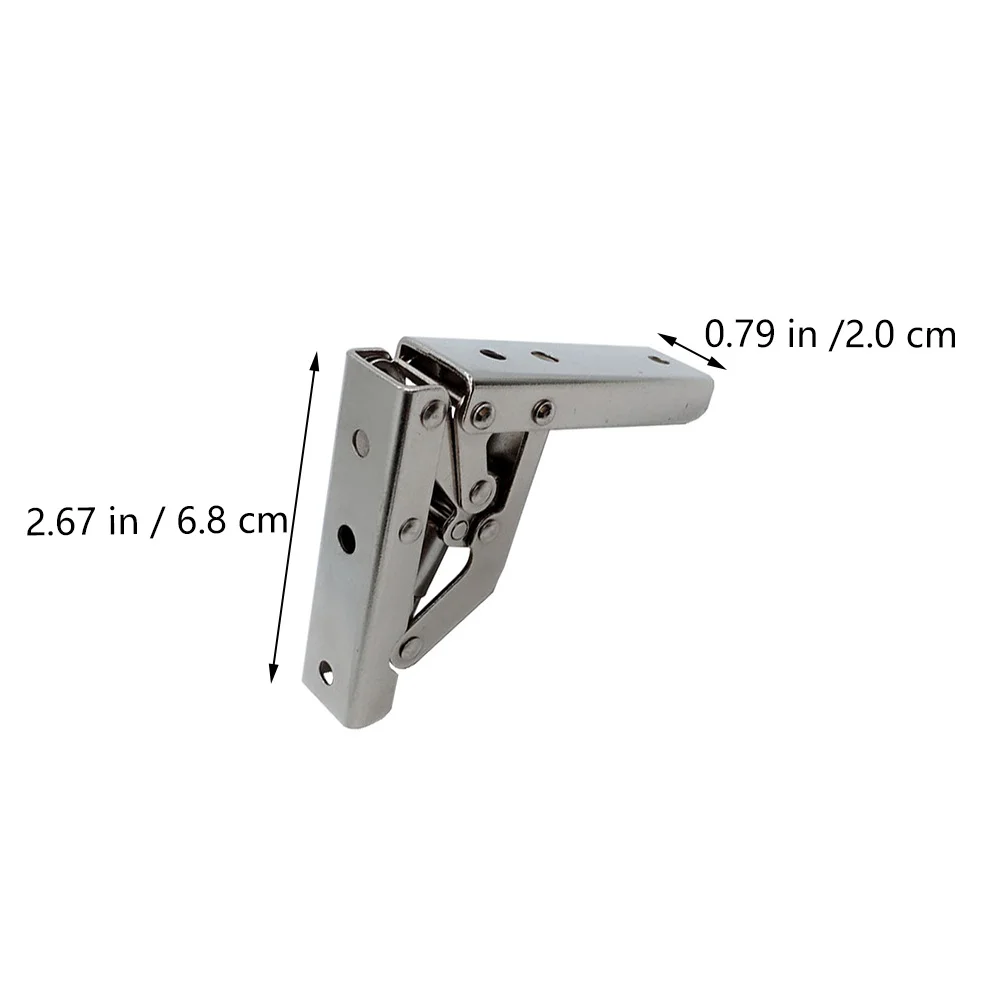 

2Pcs Heavy Duty Folding Hinges with Screws No Drilling Required Cabinet Hardware for Shelves Tables Desktops Metal Furniture