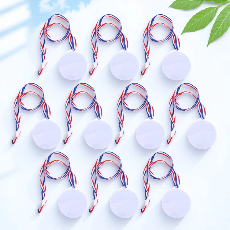 

10pcs Customizable Blank Medals Award Reward Prizes Party Competition Sports Trophy Classroom Incentive Iron Durable