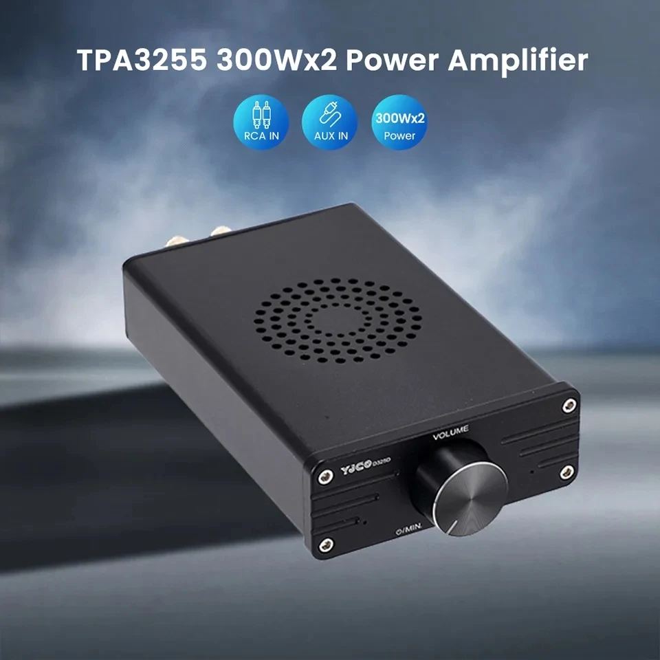 ลำโพงสเตอริโอ TPA3255เครื่องขยายเสียง300W * 2คลาส D มินิแอมป์2ลำโพงติดรถยนต์สำหรับชั้นวางหนังสือแบบพาสซีฟ