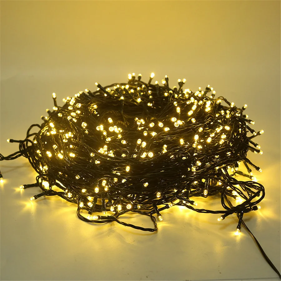 200/300/500LED Fairy String Lights Christmas Tree Twinkle Lights DC24V Outdoor Waterproof Garland Decor for Garden Party Wedding