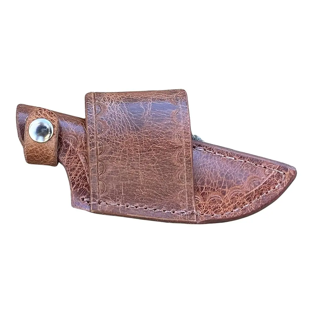 

Custom Leather Sheath, Fits For Principle 101Gp, Fixed Blade Knife Holder, Cross Draw Knife Holster, Antique Brown - Sheath