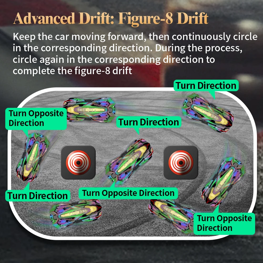 Laser Rc Car Remote Control Racing Vehicle Four-Wheel Drive Drifting Cars 2.4G Spray High Speed Radio-Control Car Children Gift