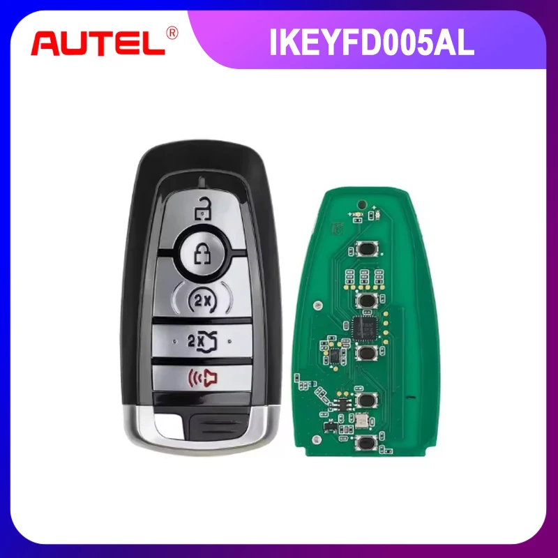 

1PCS Autel IKEYFD005AL FD005AL Universal Smart Remote Key 5 Buttons 315/433MHz For Ford Autel Smart Key For KM100 IM508 IM608
