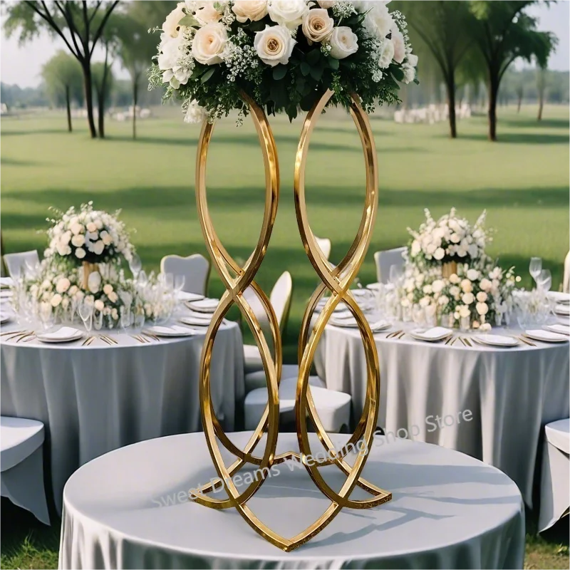 

New Metal Wedding Flower Stand | Elegant Table Centerpiece for Bridal Shower, Party Decor | Modern Home Decoration Vase