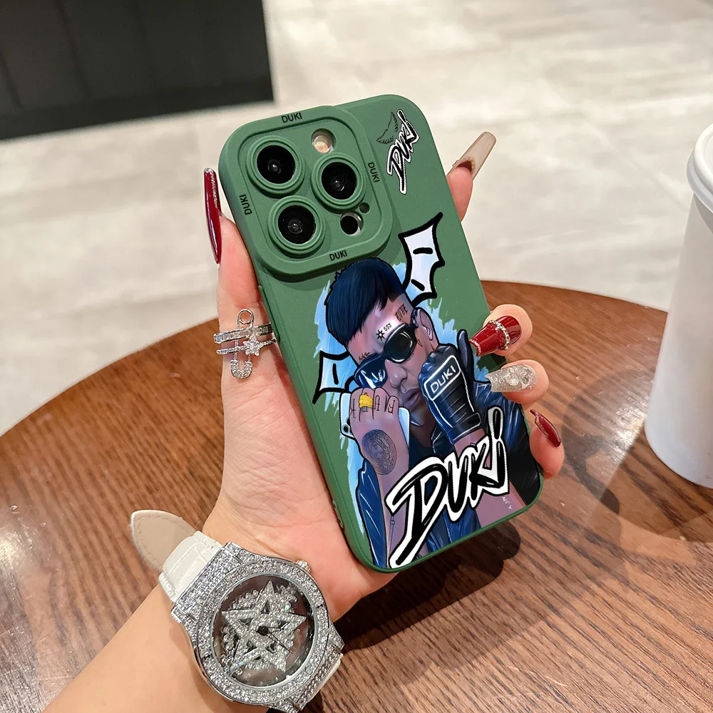 Duki Rapper Pupil Full Screen Phone Case For iPhone 16 15 14 13 12 11 X XR Xs SE2 SE 8 7 Plus Pro Max Mini Silicone Back Cover