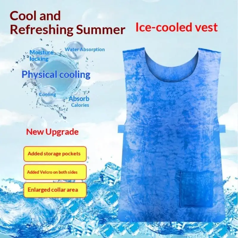 Cooling Vest With Long Lasting Physical Cooling Magic Tape And Storage Pocket Perfect For Outdoor Work Camping Summer