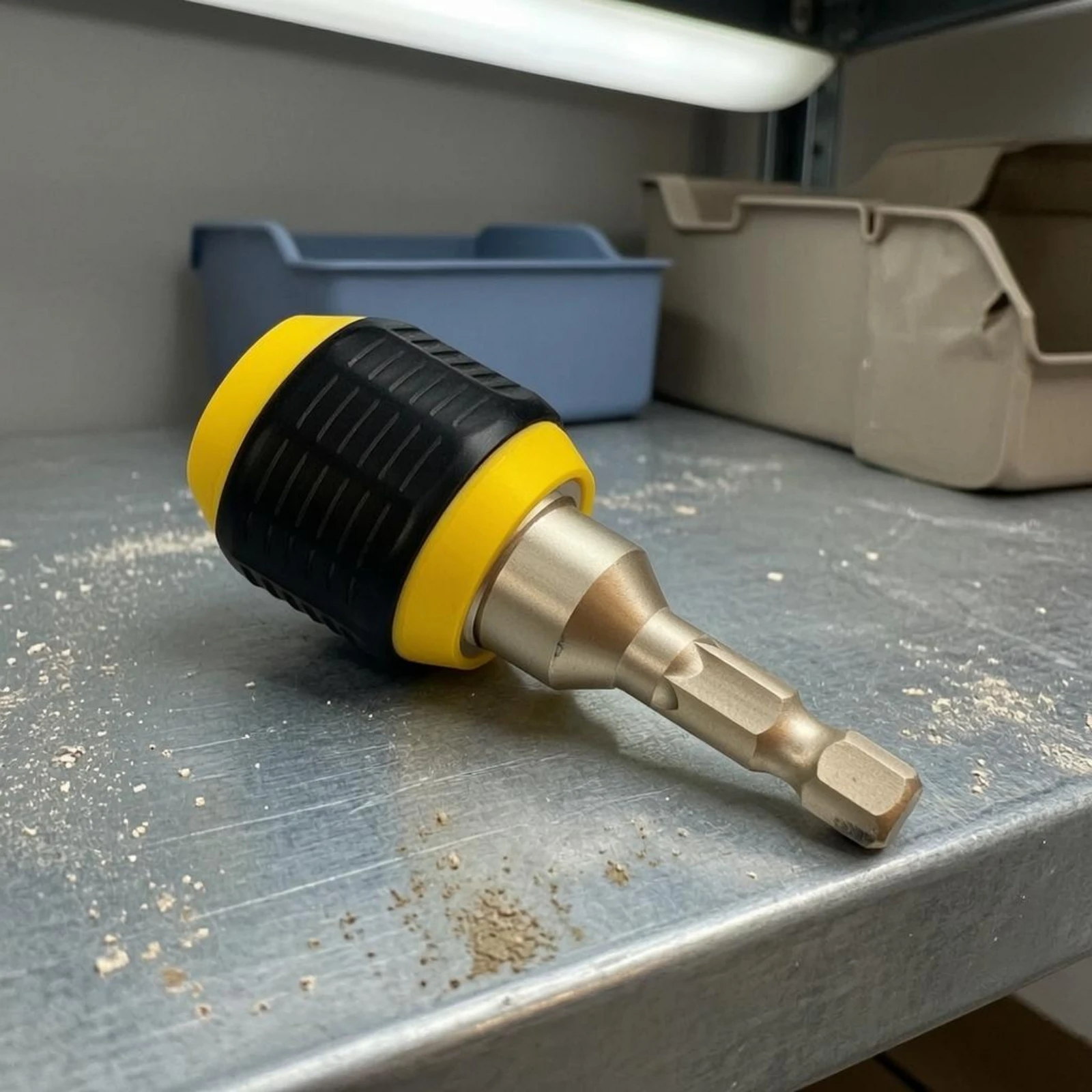 Power Tools Yellow And Black - Hızlı Çıkarılabilir Matkap Adaptörü Siyah ve