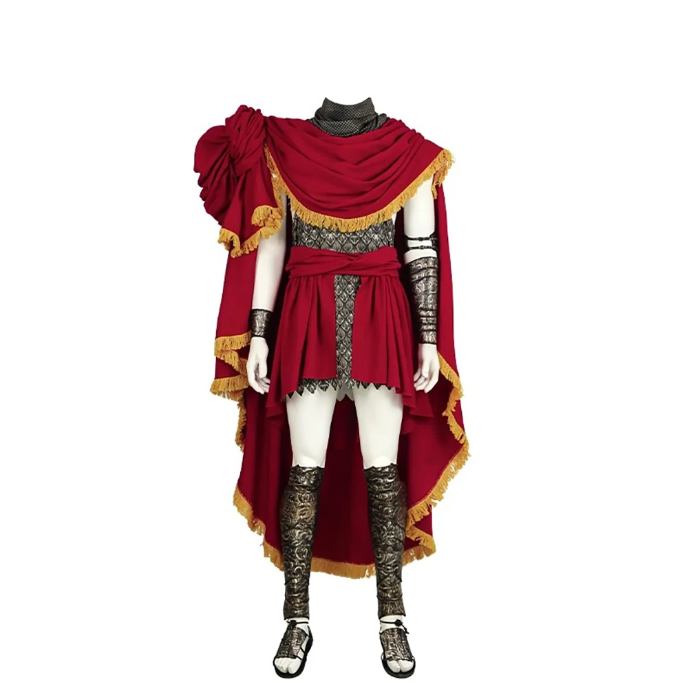 Men Elden Messmer Cosplay Top Dress Red Robe With Belt Messmer Costume Shadow Erdtree Uniform For Halloween-image