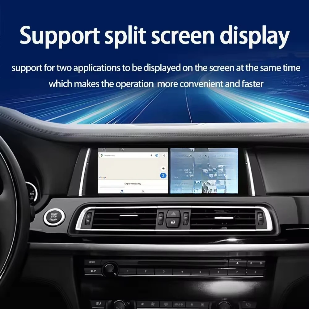 Radio Mobil Android 14 10,25 inci untuk BMW Seri 7 F01 F02, Wireless Carplay, Android Auto, GPS Navi, Pemutar DVD, DSP, BT, Grosir, WIFI