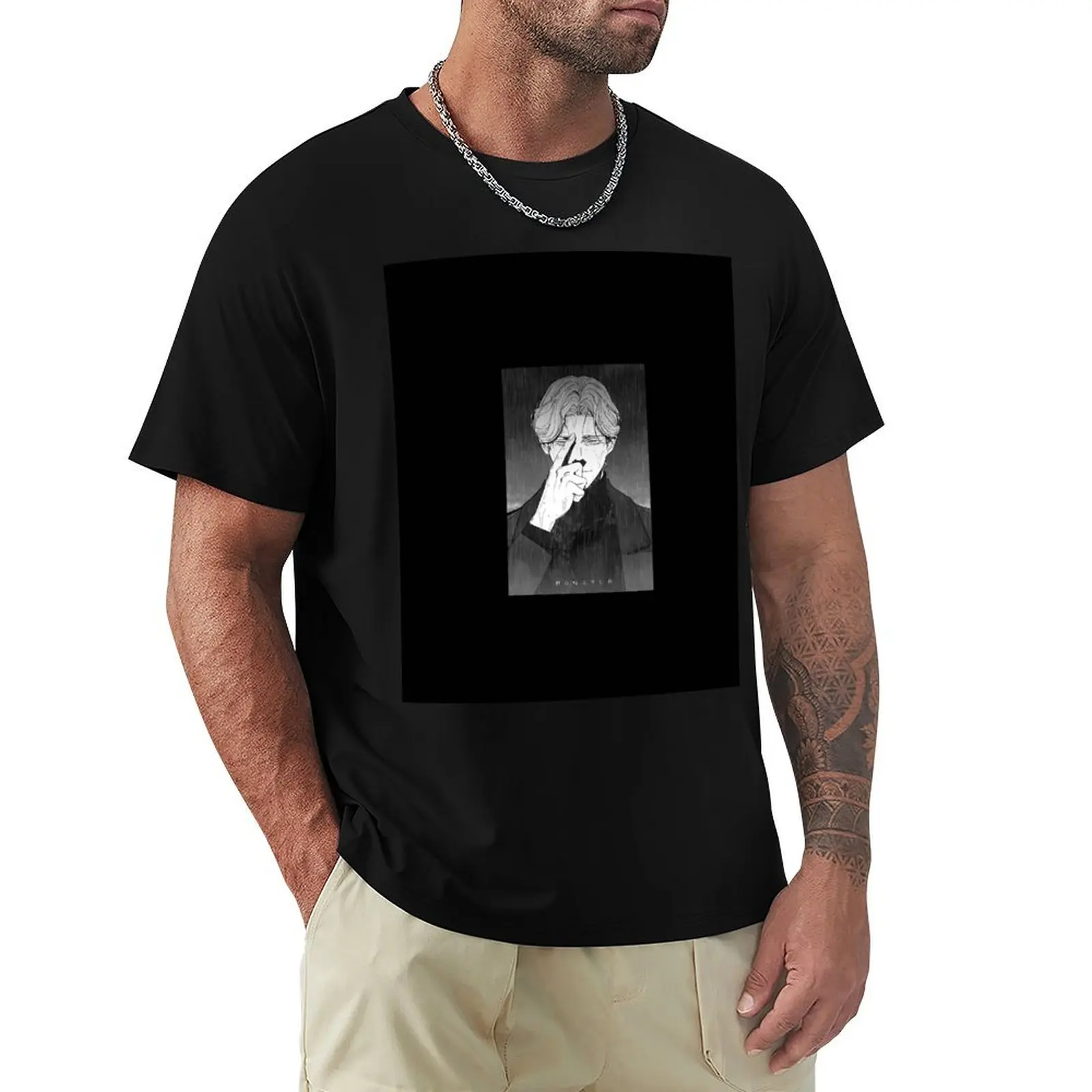 

Johan Liebert-Monster T-Shirt summer tops custom shirt anime shirt heavyweights t shirts men
