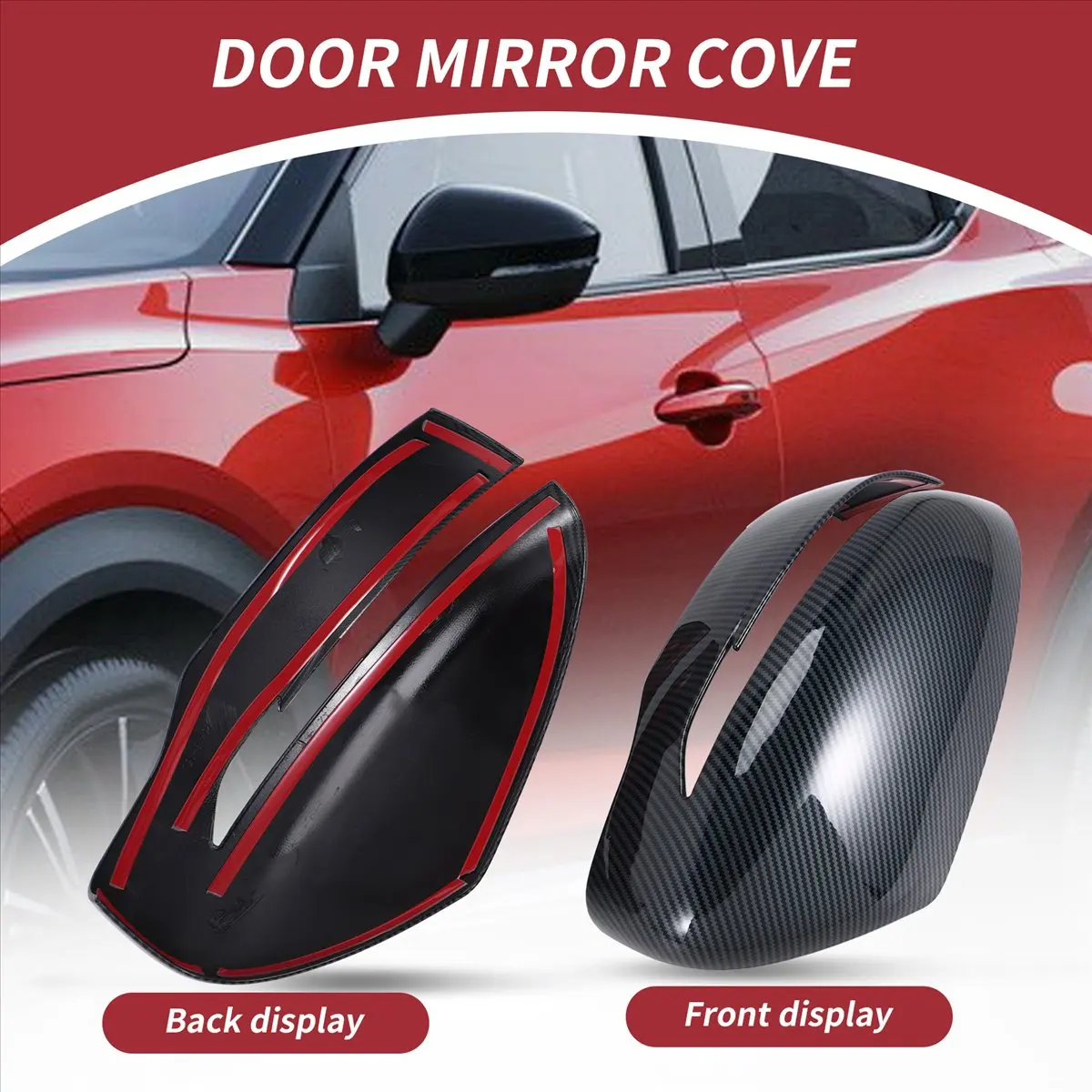 #77B Door Mirror Cover Rear View Overlay Trim Car Styling for Nissan Juke,Rearview mirror decorative cover,(ABS)
