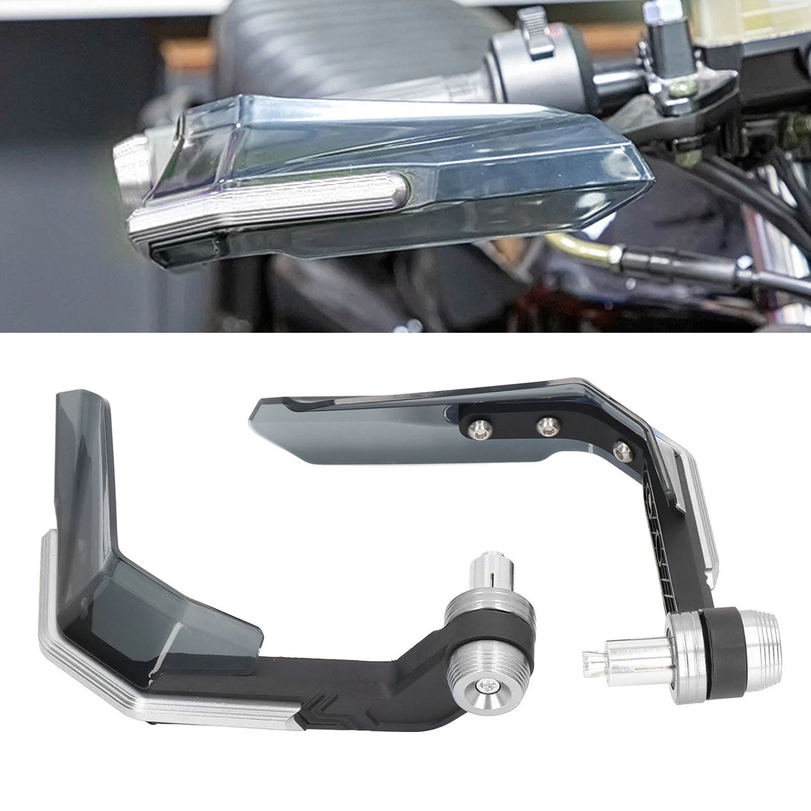 22mmオートバイハンドガード-スポーツダートバイクatv-mxモトクロス用-シルバーアルミニウム合金ユニバーサルプロテクターアクセサリーパーツ