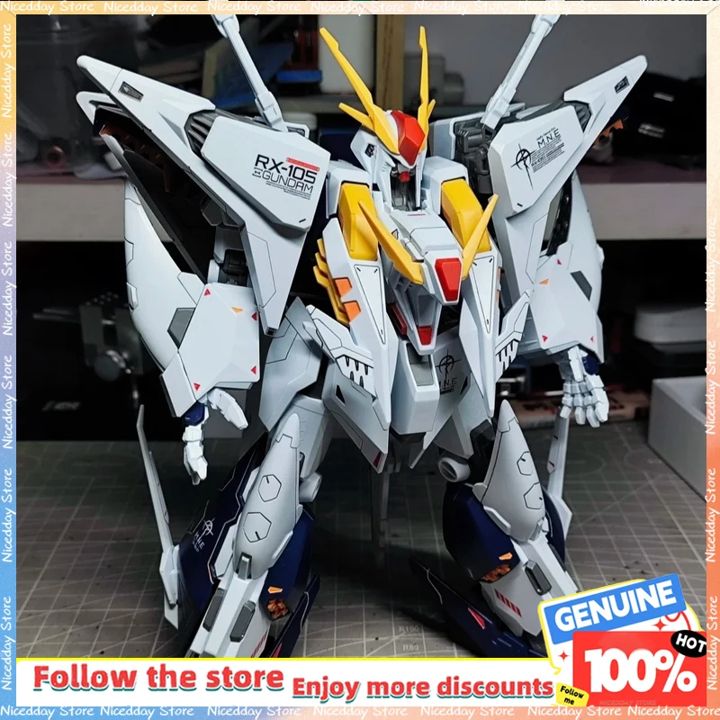 JUJIANG HG RX-105 XI 1/144 مقياس التجمع أطقم منمذجة عمل الشكل لعبة روبوت للهواة والأطفال البلاستيك نموذج جمع هدية