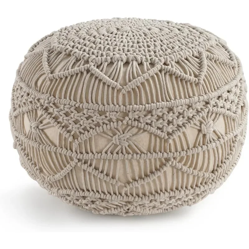 Poufs - Hand Woven Footstools, Living Room Cushions, Bean Bag Footstools, Floor Cushions, Macrame Chairs