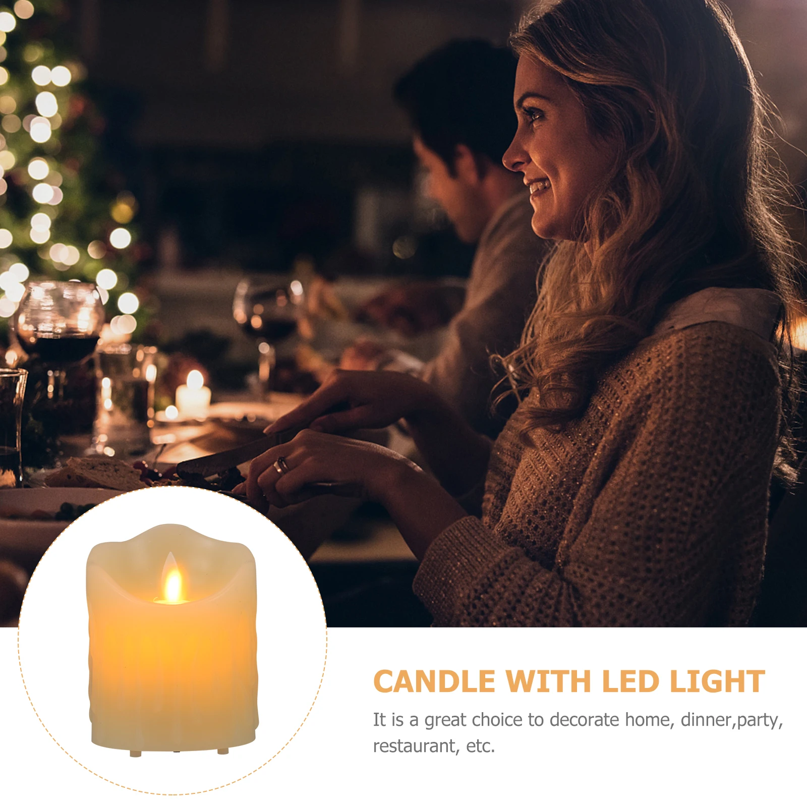

1 set Led Electric Lamp Simulation Party Light Decor For Bedroom Living Room Festival Atmosphere Lamp Dimming Light