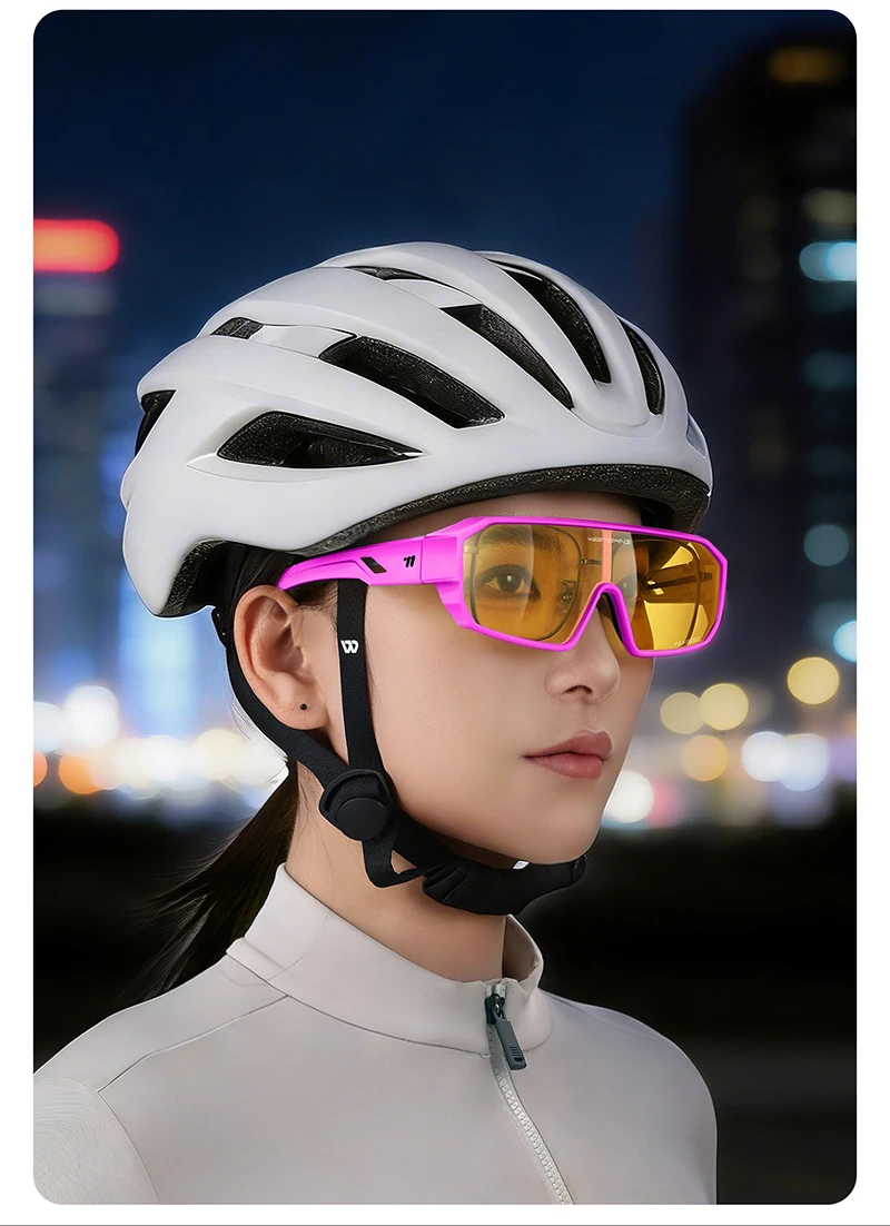 WEST BIKING Herren Großrahmige HD-Radsportbrille Kratzfeste Leichte 2-in-1 PC-Linse Lauf- und Fahrradzubehör – Detail 26