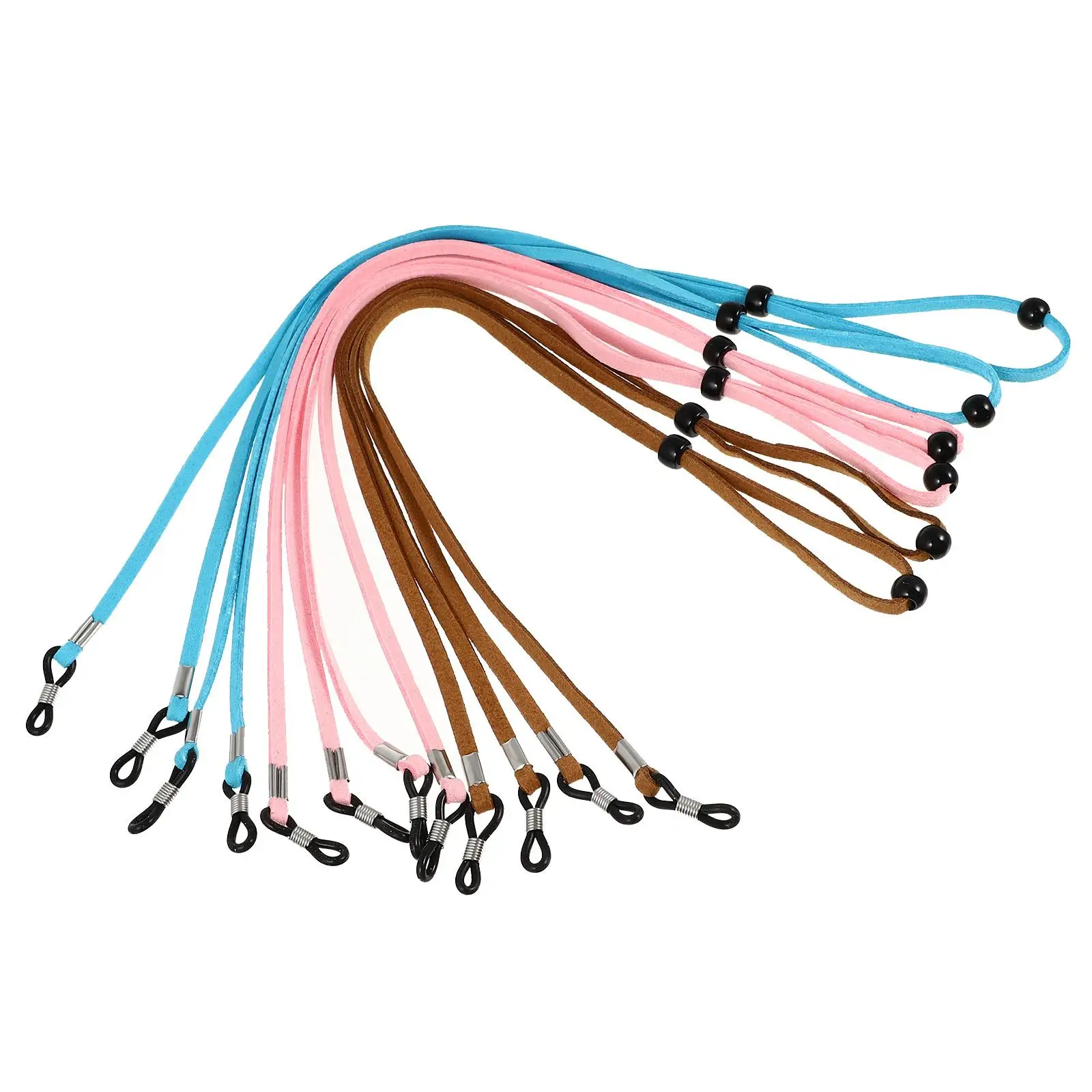 6pcs Glasses Lanyard Eyeglasses Strap Adjustable Lightweight Portable Suede Anti Lost Rope Protective Daily Use