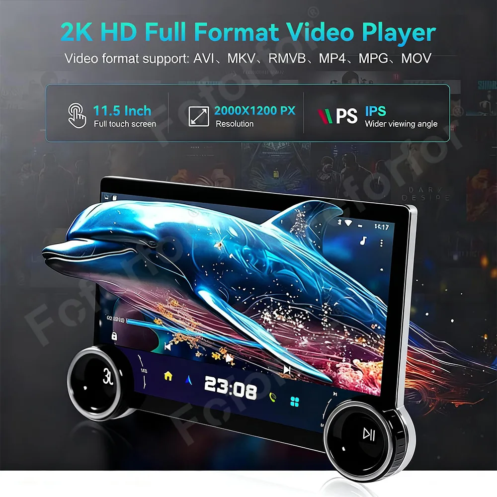 Unidad Principal Multimedia para Auto con Android 15, Pantalla Táctil Ultra Clara HD de 11.5 Pulgadas, Navegación GPS, Reproductor Estéreo DSP para Infiniti QX60 2013-2020