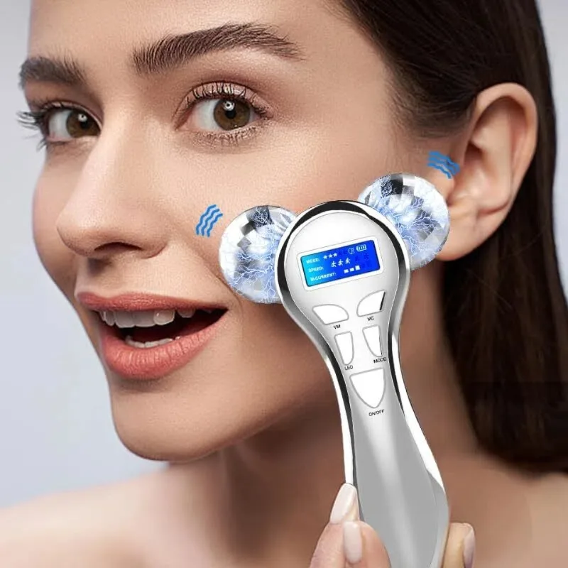 EMS Microcurrent Pulse 4D Roller V-Face Shaping Multifunctional Beauty Massager