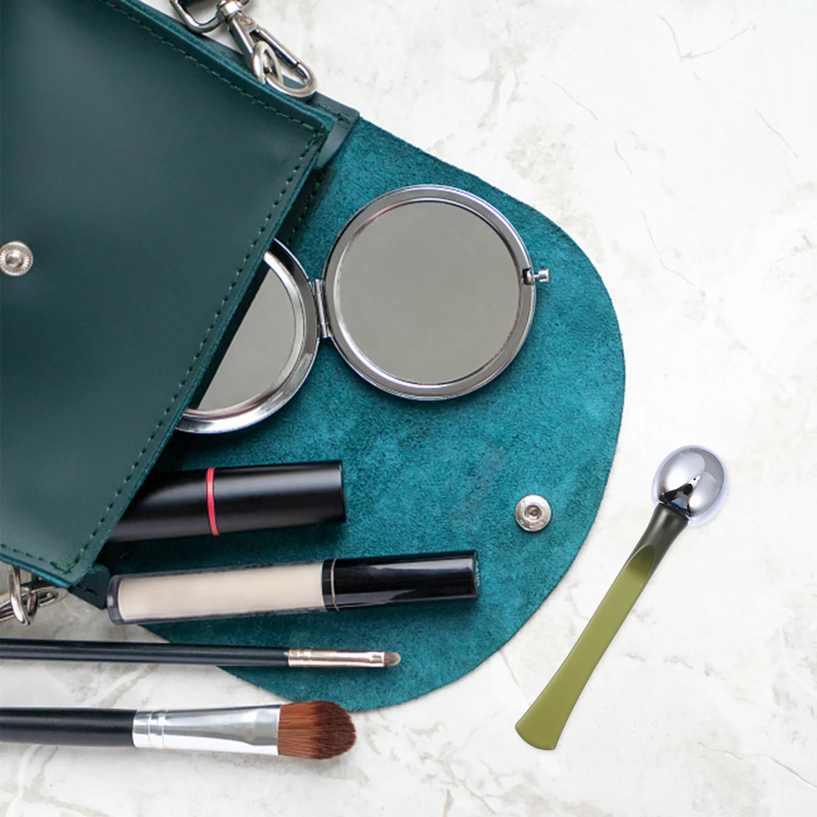 6 pezzi in metallo applicatore per crema per gli occhi asta per massaggio strumento per la cura della pelle antirughe bastoncino per massaggio facciale forniture di bellezza barra per crema per gli occhi