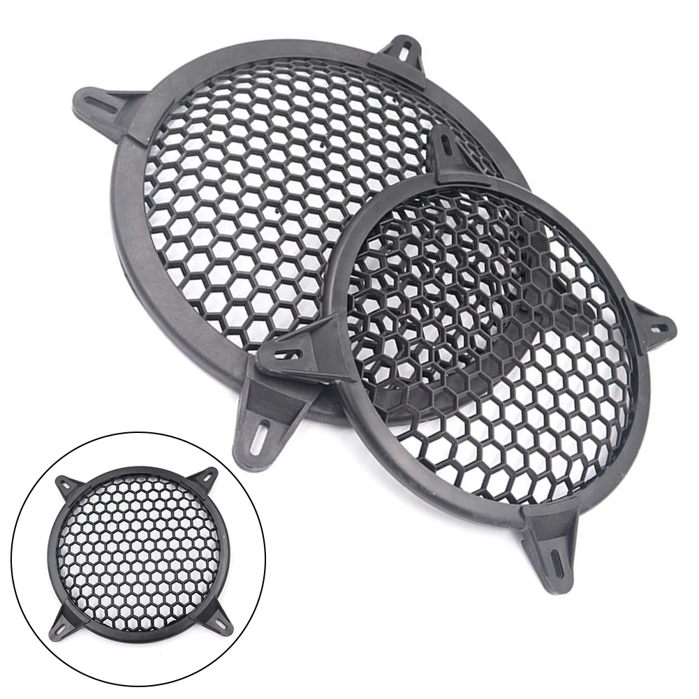 2pcs Car 12 Inches Speaker Grill ABS Mesh Audio Subwoofer Guard Protector Cover Case Interior Parts Direct Installation