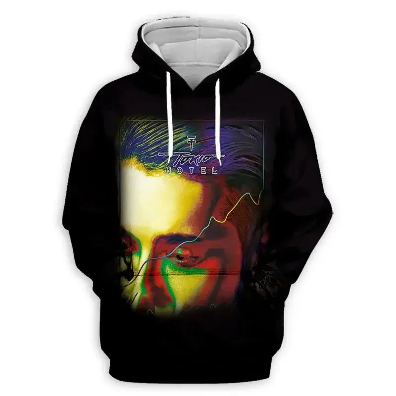 

2024 Tokio Hotel 3D Printed Hoodie Men's and Women's Fashion Casual Y2K Hoodie Oversized Pullover Sweatshirt Harajuku Children