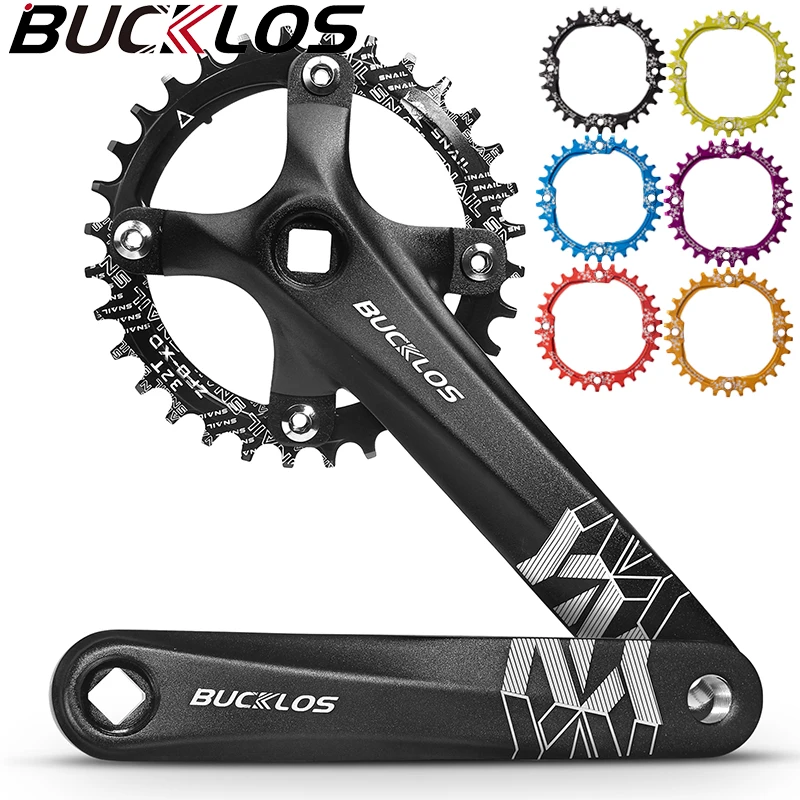 

BUCKLOS 104BCD Велосипедные шатуны 32T 34T 36T 38T 30T Шатуны MTB с квадратным отверстием 104 BCD Набор шатунов для горного велосипеда для 8/9/10/11S