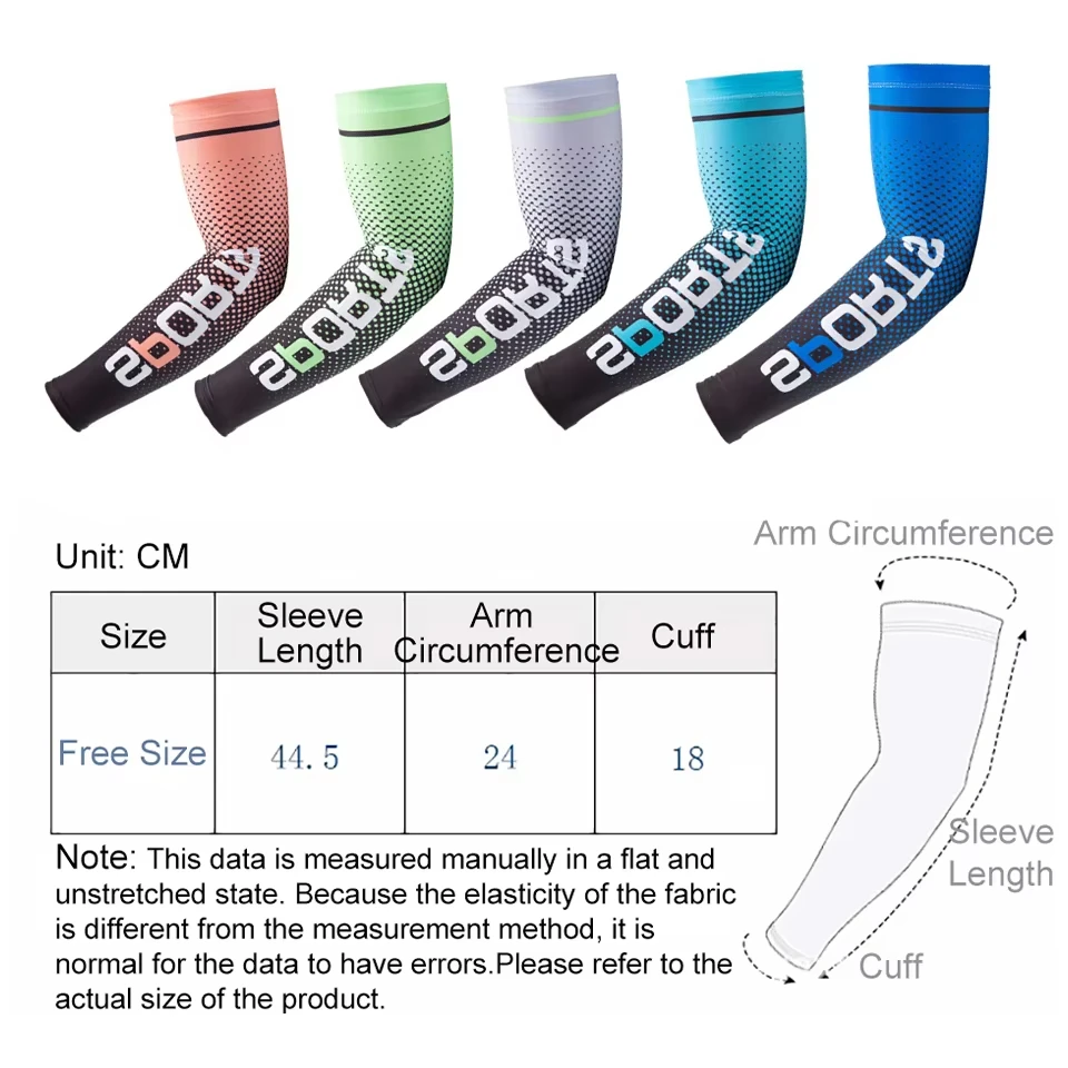 New Ice Silk Sun Protection Sleeves Summer Riding Quick Dry Breathable Sports Fishing Elastic Arm Sleeves Driving Cyling
